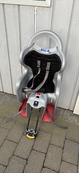 Hamax cykelbarnstol silver/röd