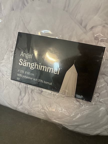 Mio Angel sänghimmel vit 270x60 cm