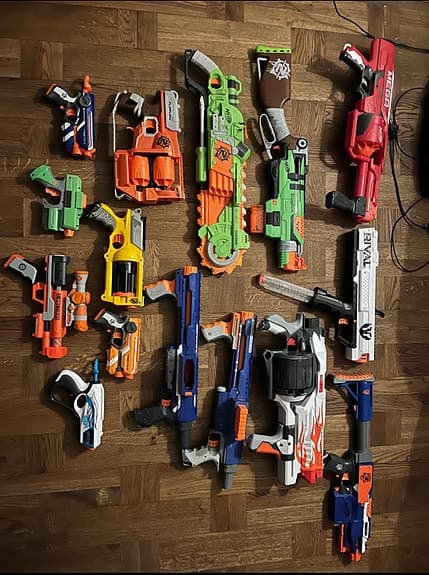 Nerf leksaksvapen paket med flera blasters