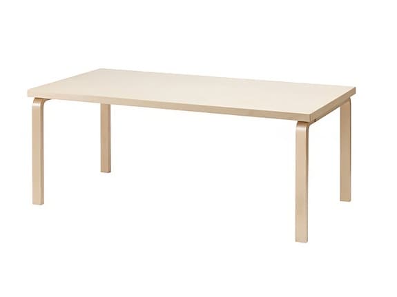 Table 83 matbord av Alvar Aalto i björk, nyskick