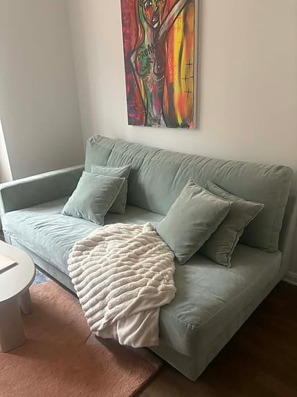 Sweef blåvalen turkos soffa