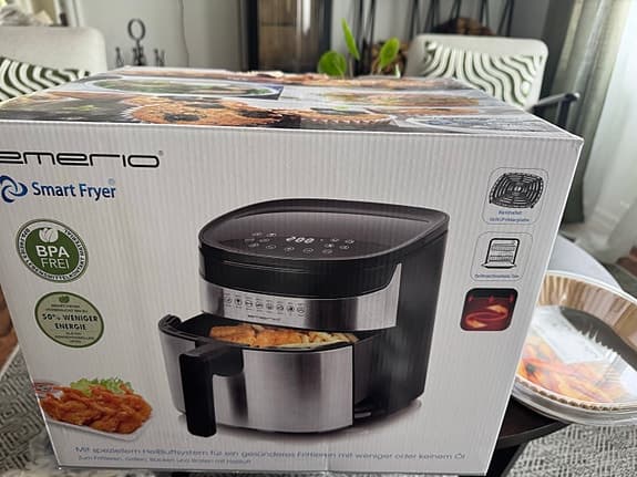 Helt ny Emerio Airfryer svart rostfri
