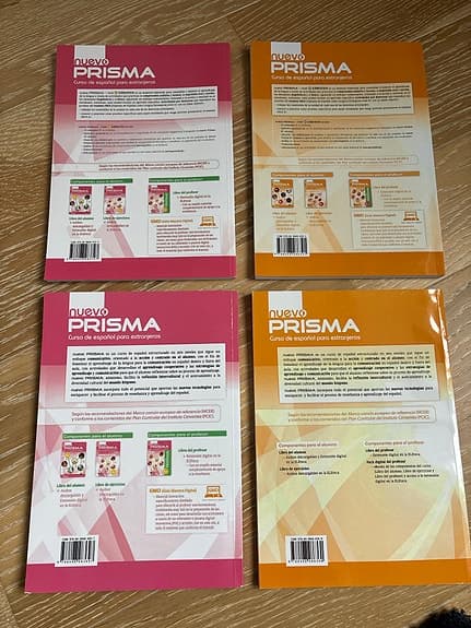 Nuevo Prisma spanska läroböcker A2 och B1