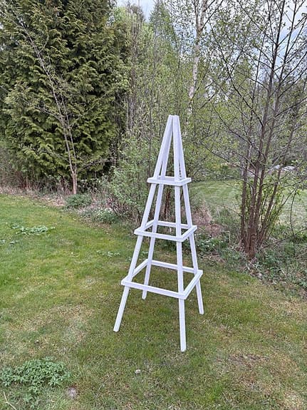 Vitt växttorn 160cm