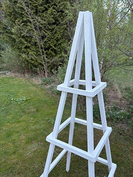 Vitt växttorn 160cm