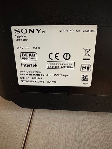 Sony KD-43XE8077 43" Smart TV