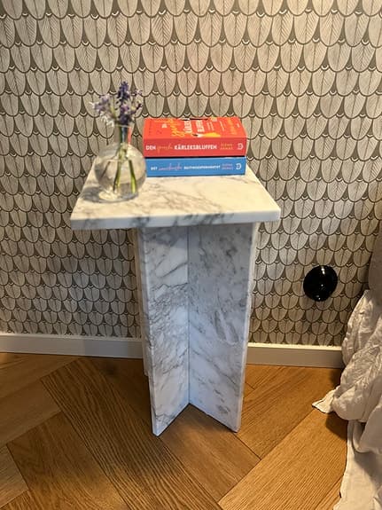 Arabescato marmor sängbord, sideboard