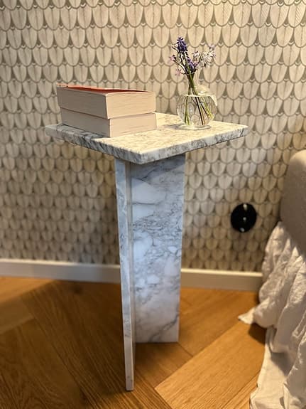 Arabescato marmor sängbord, sideboard