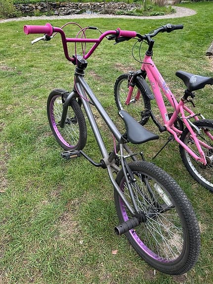 BMX cykel 20" grå/lila