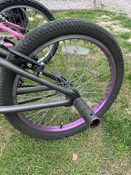 BMX cykel 20" grå/lila