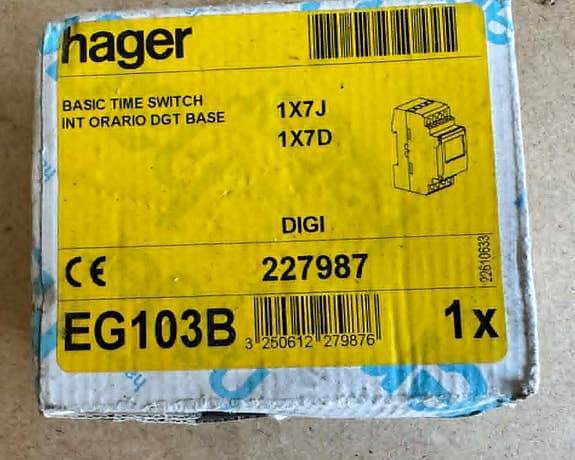 Hager Digitalt Veckour 1-kanal EG103B