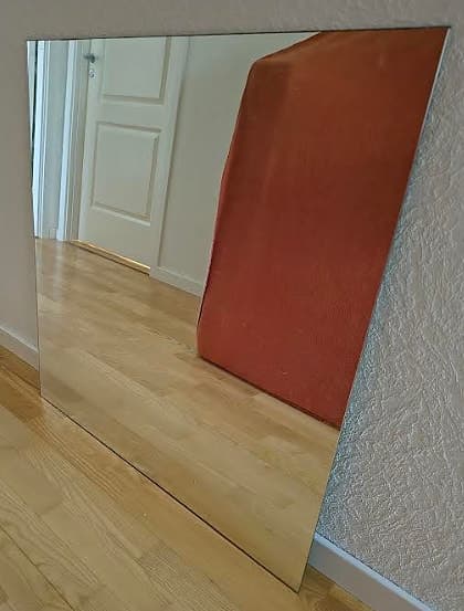 Stor rektangulär spegel