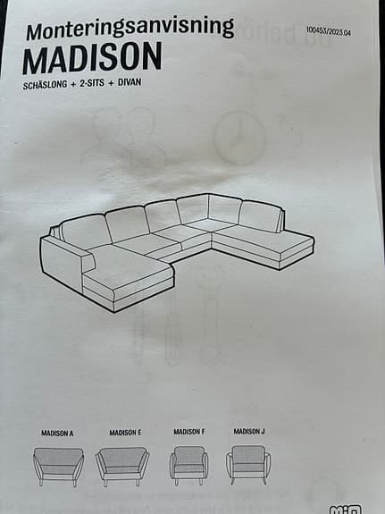 MIO Madison soffa, helt ny i förpackning