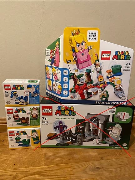 Blandat med oöppnade Lego askar
