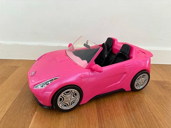 Barbie rosa cabriolet och cykel
