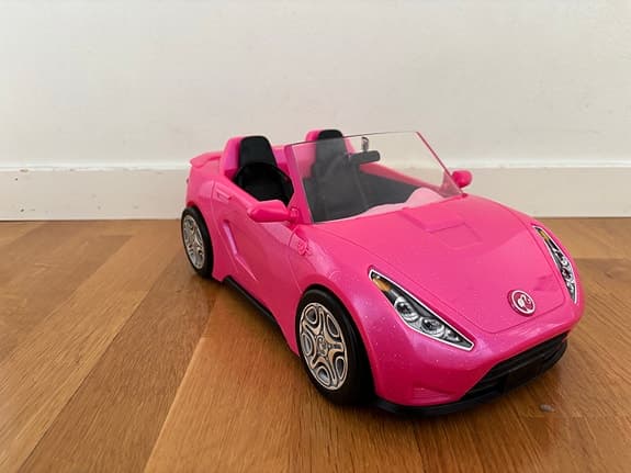 Barbie rosa cabriolet och cykel
