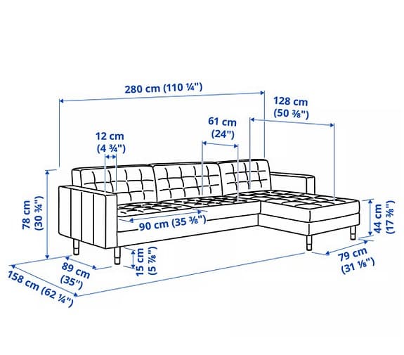Landskrona 4-sits soffa