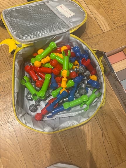 byggklossar och konstruktionsleksaker blandat paket