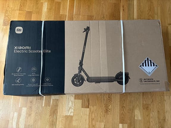 Xiaomi Electric Scooter Elite elsparkcykel oöppnad