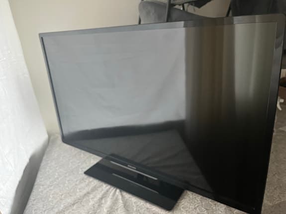 Philips platt-TV svart