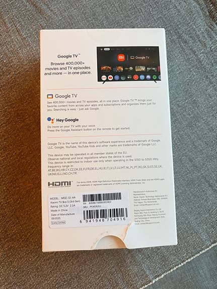 Xiaomi TV Box S (3rd Gen) EU