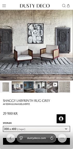 Ny Dusty Deco Labyrinth Grey 300x400 (Nypris 29.900kr)