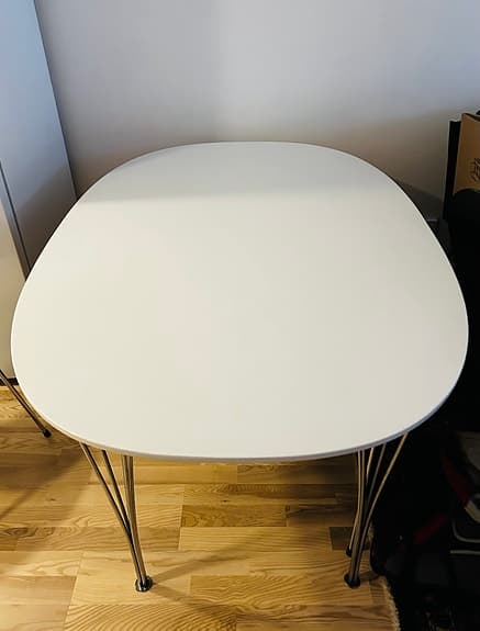 Fritz Hansen Bruno Mathsson bord vitt