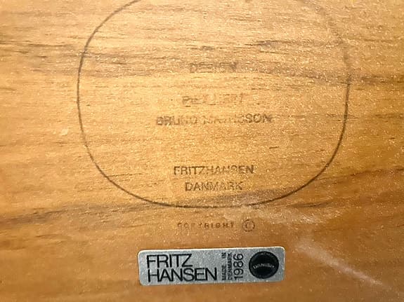 Fritz Hansen Bruno Mathsson bord vitt