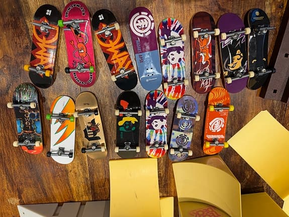 TechDeck fingerskateboards och ramper