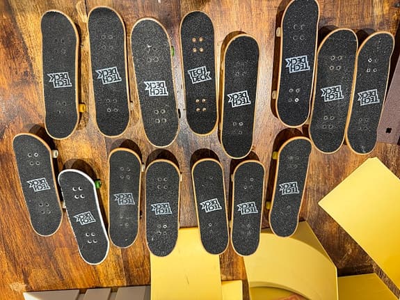 TechDeck fingerskateboards och ramper