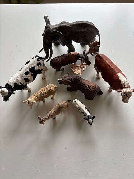 Schleich djurfigurer bondgård och vilda djur