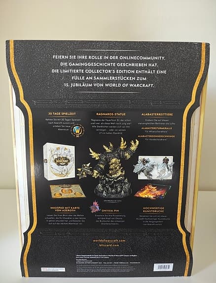 World of Warcraft 15th Anniversary Collector's Edition - Oöppnad! (Tysk)