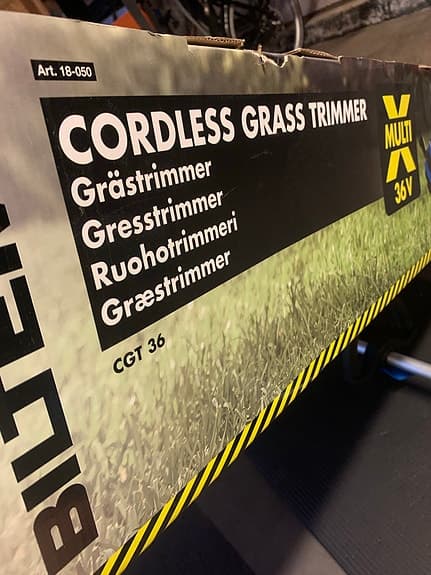 Biltema Multi X 36V grästrimmer batteridriven