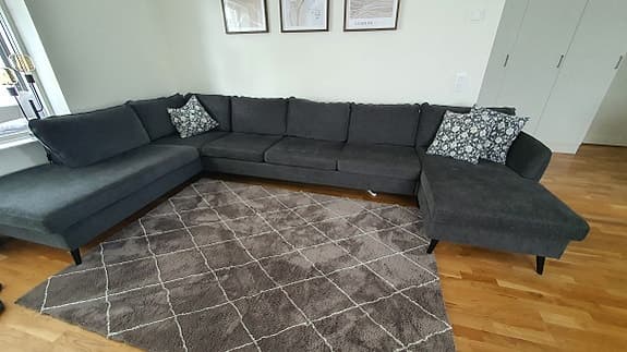 County soffa med schäslong och divan(4-6sit)