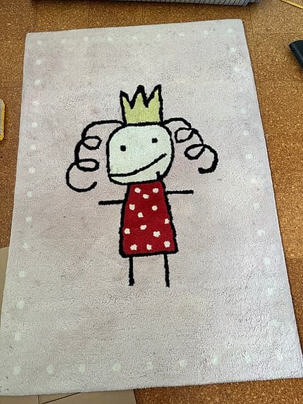 Matta TINY till barnrum pirat,  prinsessa