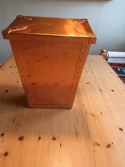 Brevlåda i koppar, vikt 6,2 kg
