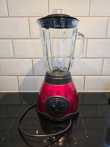 OBH Nordica blender 1,5 L med glaskanna röd