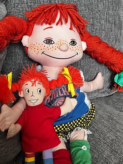 Pippi Långstrump mjukisdockor 2/ st