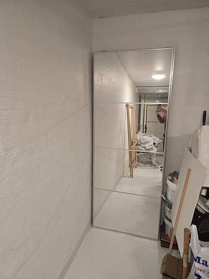 IKEA spegeldörr med aluminiumram