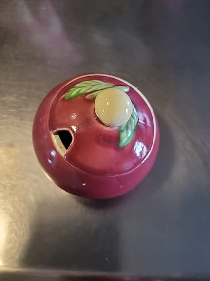 Prydnadsskål keramik fruktmotiv