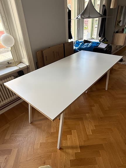 Loop Stand bord 180 cm vit