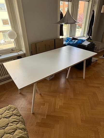 Loop Stand bord 180 cm vit