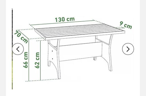 Rusta Nice trädgårdsbord i konstrotting