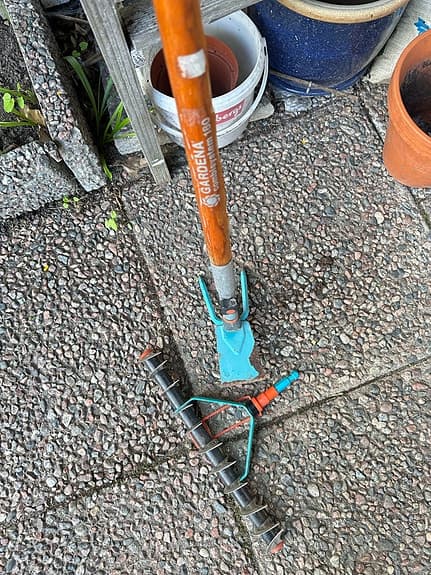 Gardena trädgårdsredskap med skaft