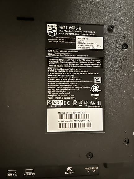 Philips 43BDL3451T 42,5" 4K UHD skärm