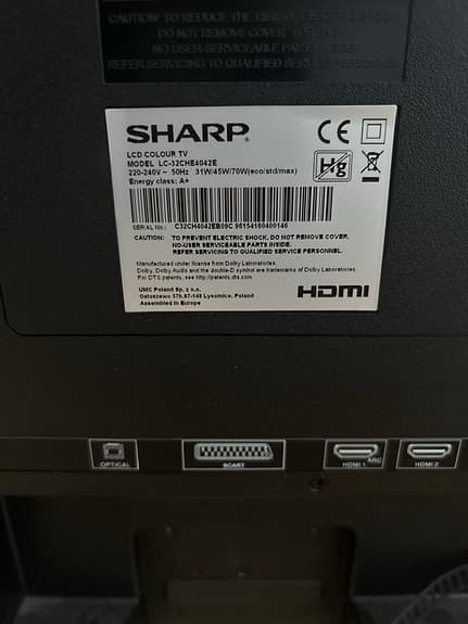 Sharp LC-32HG4142E LED-TV 32 tum svart