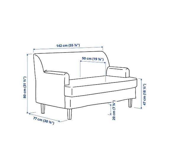 Elegant 2-sitssoffa i tidlös design