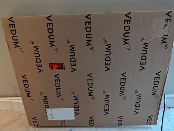 Vedum spegel, vitpigmenterad ek till badrum, 900mm