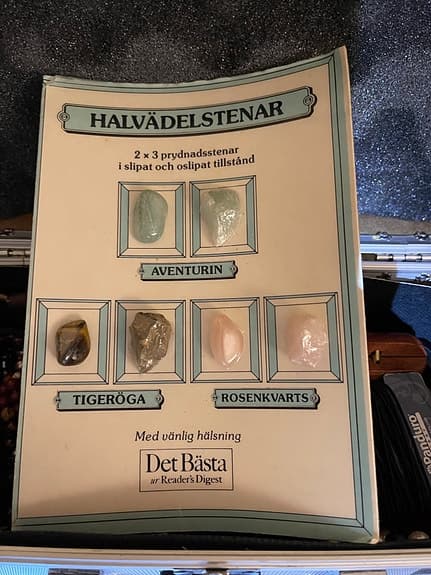 Nytt set med Halvädelstenar aventurin tigeröga rosenkvarts