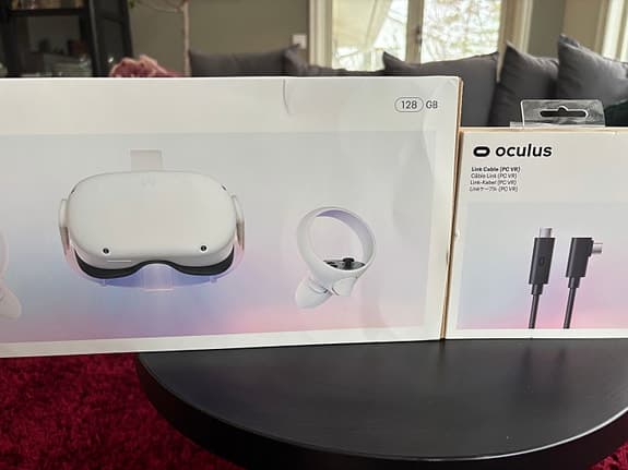Oculus Quest 2 VR‑headset 128 GB med länk-kabel